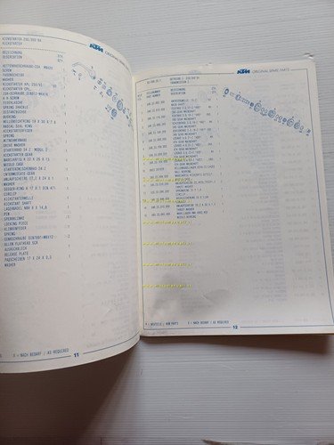 KTM MOTORE 250 -300 TVC 1994 catalogo ricambi - dati …