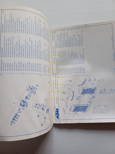 KTM MOTORE 400 - 620 LC4 SX-SC-EGS 1998 catalogo ricambi …