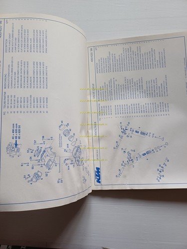 KTM MOTORE 400 - 620 LC4 SX-SC-EGS 1998 catalogo ricambi …