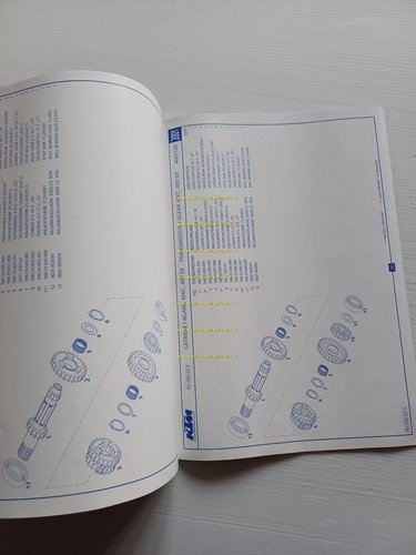 KTM MOTORE 400-520 SX-MXC-EXC-Rac. 2001 catalogo ricambi-dati tecnici originale