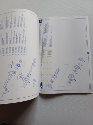 KTM MOTORE 400-520 SX-MXC-EXC-Rac. 2001 catalogo ricambi-dati tecnici originale