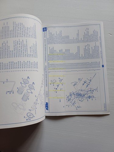 KTM MOTORE 400-520 SX-MXC-EXC-Rac. 2001 catalogo ricambi-dati tecnici originale