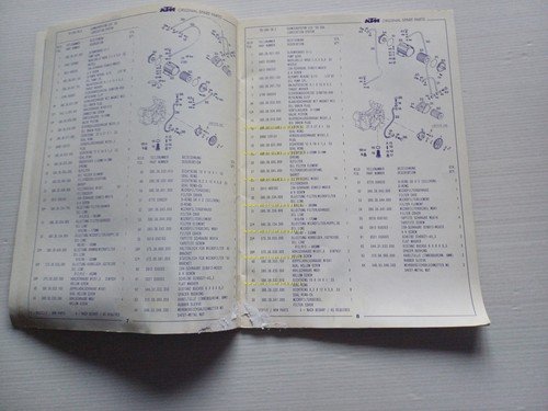 KTM MOTORE LC4 350-400-600-612 1993 catalogo ricambi - dati tecnici …