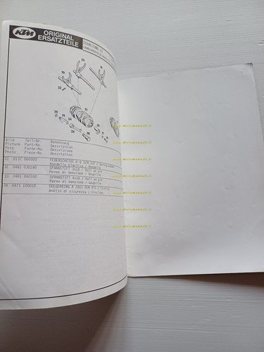 KTM MOTORE TYP 560-561-562-563 420-350-390-495 1980 catalogo ricambi originale