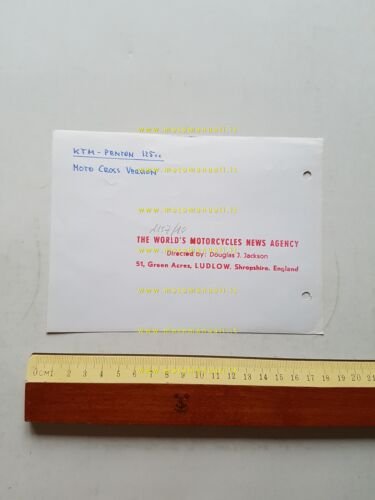 KTM Penton 125 Cross 1968 foto cartella stampa originale