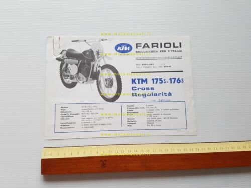 KTM Penton 175 - 176 S 1971 regolarità depliant italiano …