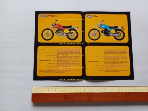 KTM produzione 1973 modelli cross regolarità depliant italiano originale
