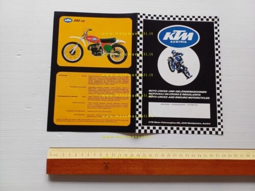 KTM produzione 1973 modelli cross regolarità depliant italiano originale