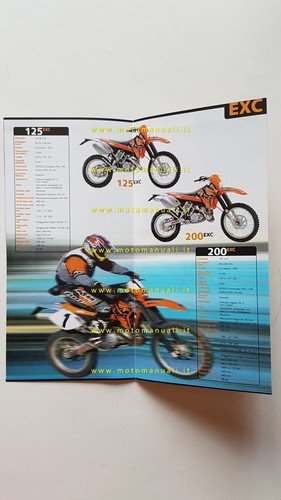 KTM produzione modelli 1998 cross enduro motard depliant italiano originale