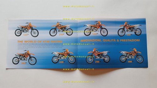 KTM produzione modelli 2 tempi Cross- Enduro 1998 depliant italiano …