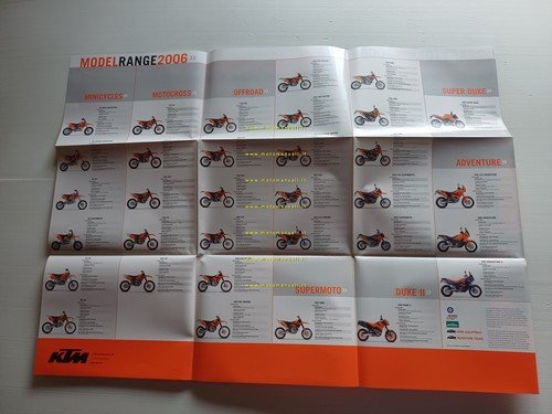 KTM produzione modelli 2006 cross enduro strada depliant poster originale