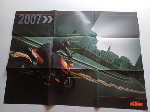 KTM produzione modelli 2007 cross enduro strada depliant poster originale
