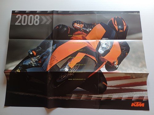 KTM produzione modelli 2008 cross enduro strada depliant poster originale