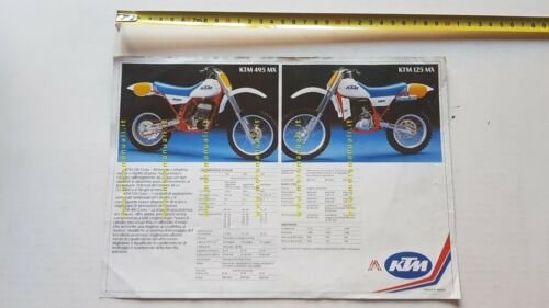 KTM produzione modelli Cross 1983 depliant moto originale brochure