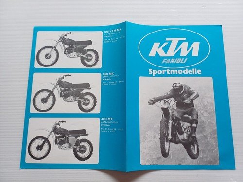 KTM produzione modelli cross enduro 1977 depliant italiano originale