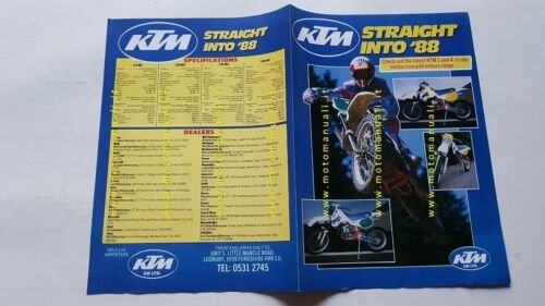 KTM produzione modelli Cross-Enduro 1988 depliant moto GB brochure