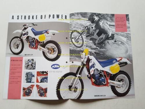 KTM produzione modelli cross enduro LC4 1988 depliant italiano originale