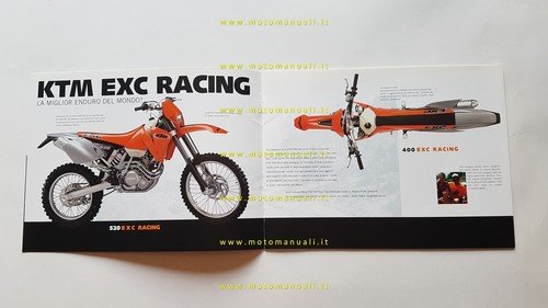 KTM produzione modelli EXC 2001 enduro depliant italiano originale