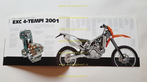 KTM produzione modelli EXC 2001 enduro depliant italiano originale