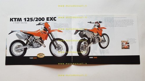 KTM produzione modelli EXC 2001 enduro depliant italiano originale