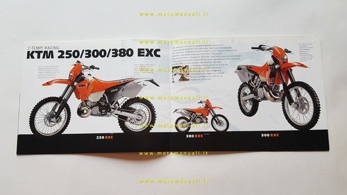 KTM produzione modelli EXC 2001 enduro depliant italiano originale