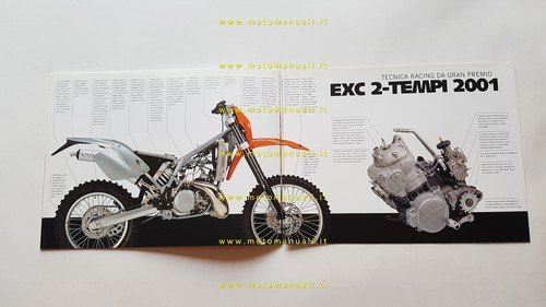 KTM produzione modelli EXC 2001 enduro depliant italiano originale
