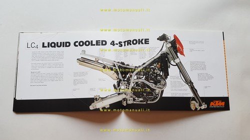 KTM produzione modelli LC4 2002 enduro supermoto depliant italiano originale