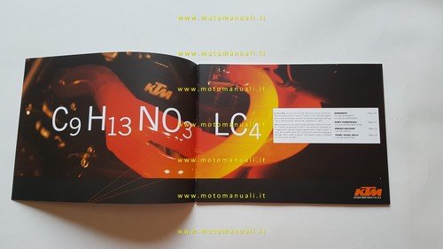 KTM produzione modelli LC4 2002 enduro supermoto depliant italiano originale