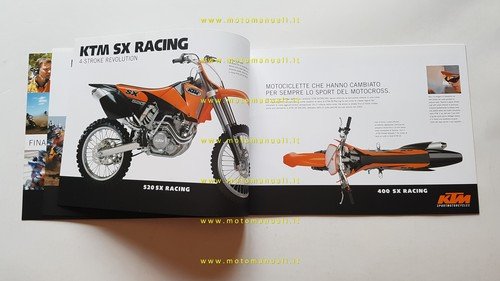 KTM produzione modelli SX cross 2002 2 tempi-4 tempi depliant …