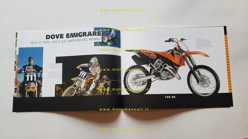 KTM produzione modelli SX cross 2002 2 tempi-4 tempi depliant …