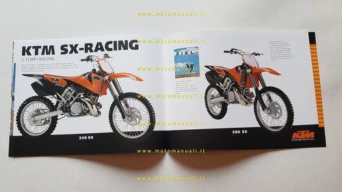 KTM produzione modelli SX cross 2002 2 tempi-4 tempi depliant …
