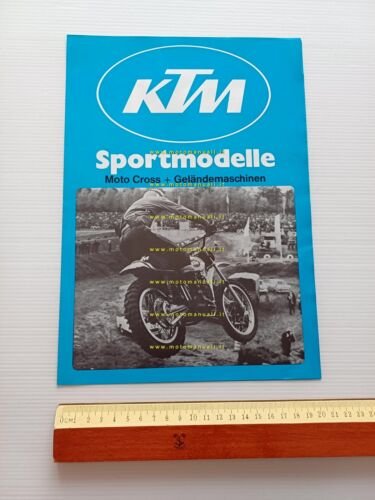KTM Sportmodelle produzione Regolarità Cross 1975 depliant originale TEDESCO