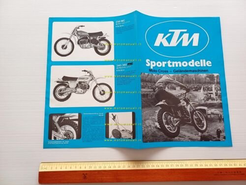 KTM Sportmodelle produzione Regolarità Cross 1975 depliant originale TEDESCO