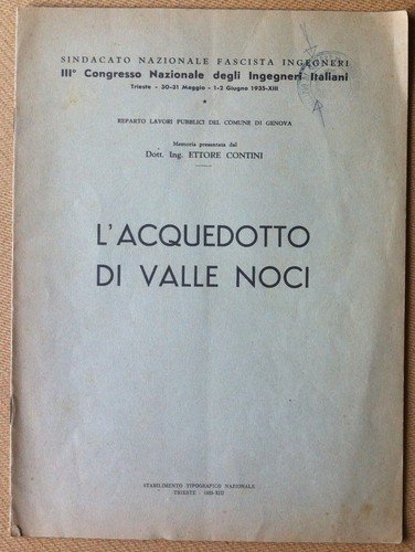 L'Acquedotto di Valle Noci - Ing. Contini - Congresso Nazionale … | Immagine principale