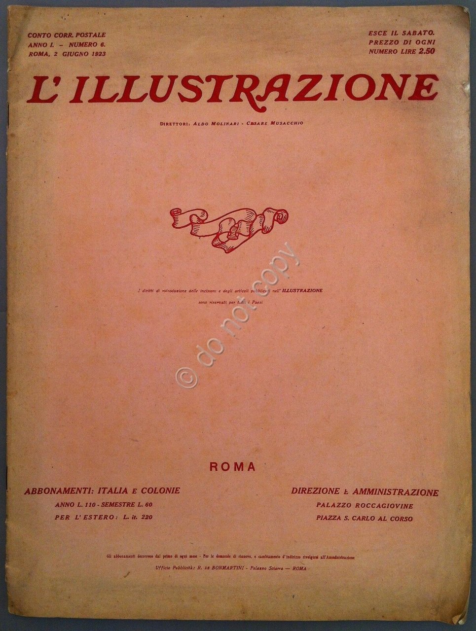 L'Illustrazione - Anni I - Numero 6 - 1923 - …