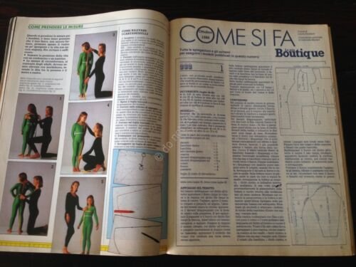 LA MIA BOUTIQUE Rivista Magazine Ottobre 1986 con cartamodelli