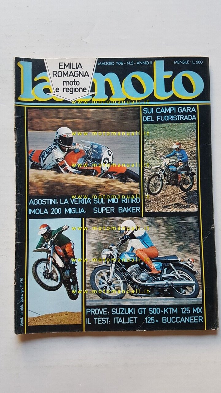 LA MOTO n. 5 1976 Prove Suzuki GT 500 KTM …