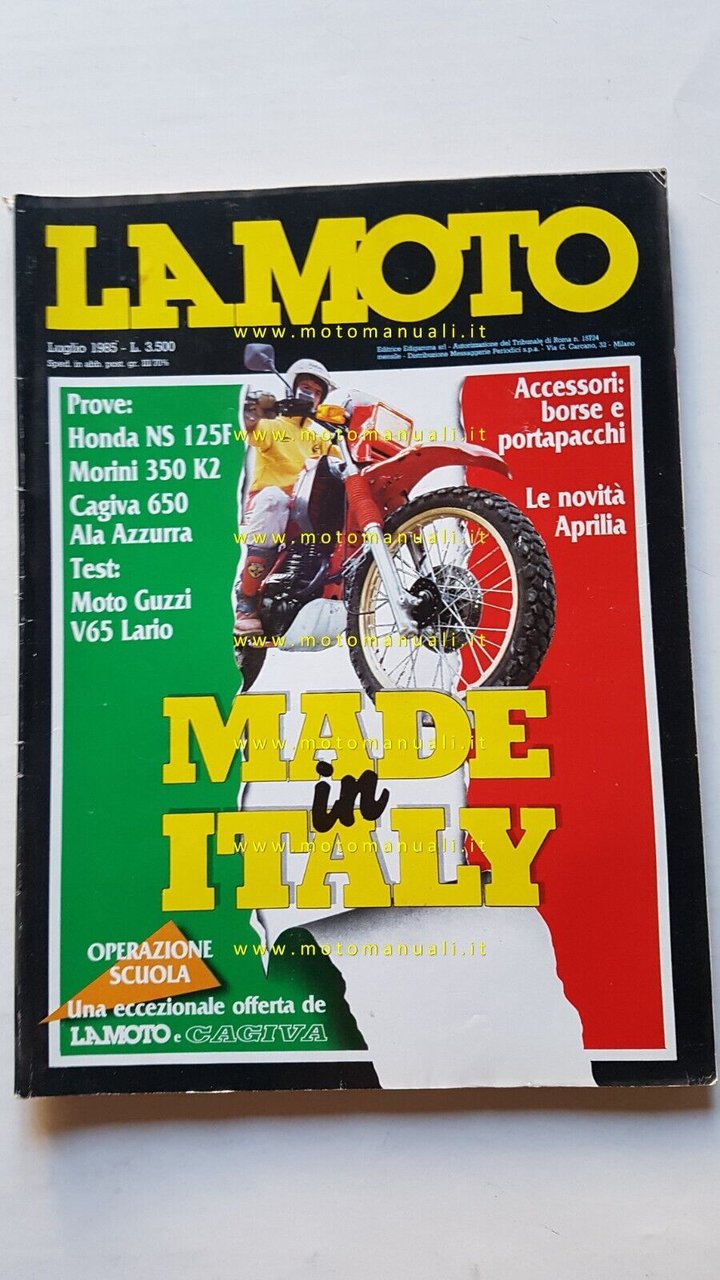LA MOTO n. 7 1985 Prova Honda NS 125 F …