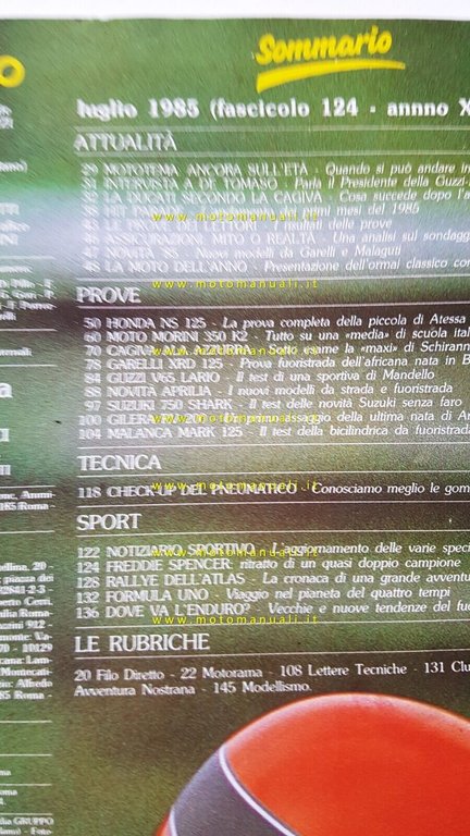 LA MOTO n. 7 1985 Prova Honda NS 125 F …