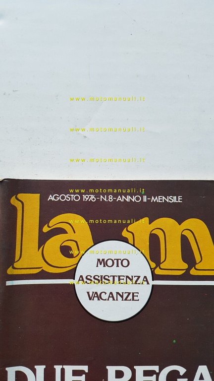 LA MOTO n. 8 1976 Prove Yamaha XS 500 Beta …