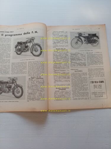 La Moto rivista n. 10 1957 presentazione DKW RT 350