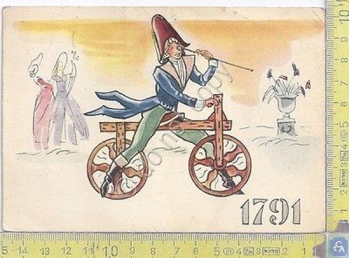 La storia della bicicletta - con timbro 36°giro d'Italia - …