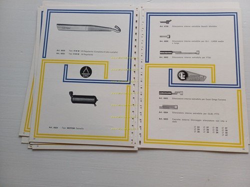 Lafranconi catalogo marmitte silenziatori Ducati Morini Guzzi 1973 originale