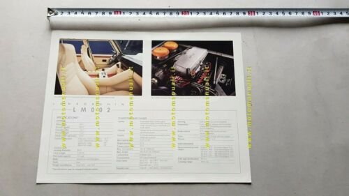 Lamborghini LM002 1986 depliant epoca originale INGLESE