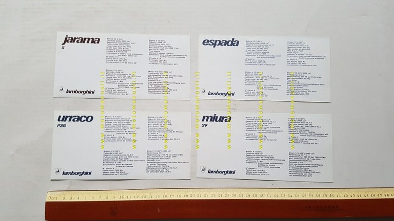 Lamborghini portfolio depliant Miura SV Urraco Jarama Espada originale
