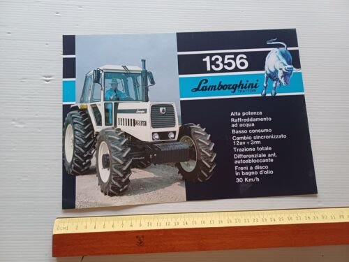 Lamborghini trattore 1356 DT 1983 depliant originale italiano
