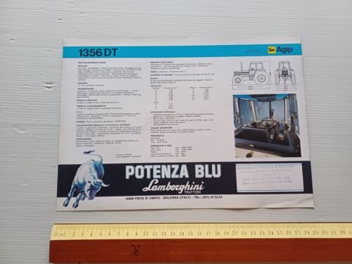 Lamborghini trattore 1356 DT 1983 depliant originale italiano