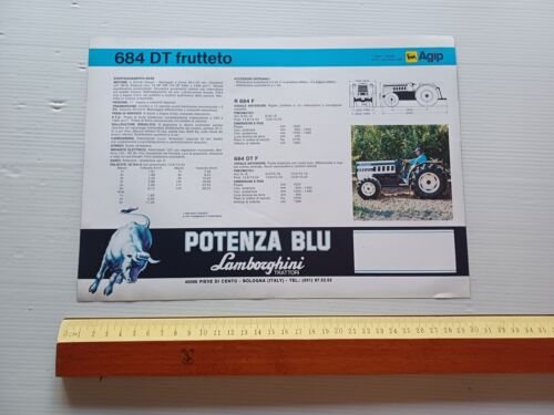Lamborghini trattore 684 DT Frutteto depliant originale italiano