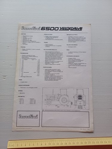 Lamborghini trattore VeloxDrive 6500 1982 depliant originale italiano