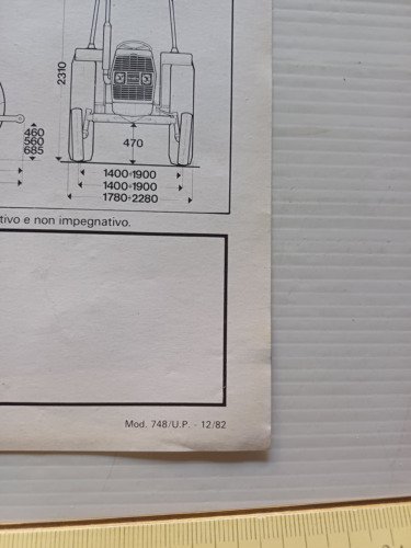Lamborghini trattore VeloxDrive 6500 1982 depliant originale italiano